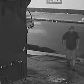 CCTV vision of Dean Thomas Mulholland entering the laneway on November 19 last year.