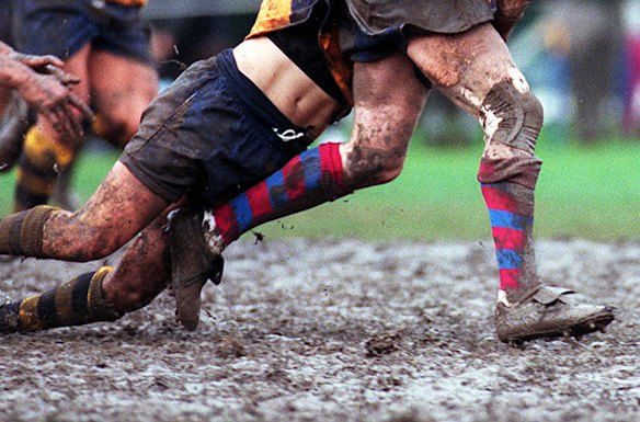 The rugby tradition: a Scots v Joeys match.