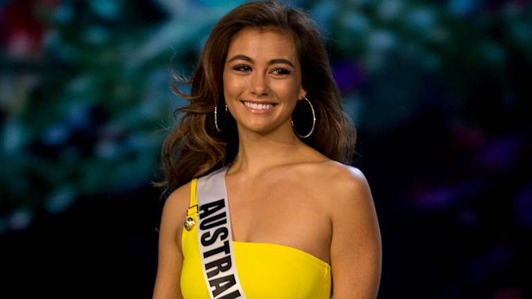 Miss Australia Francesca Hung participates in the swimsuit stage of Miss Universe 2018.