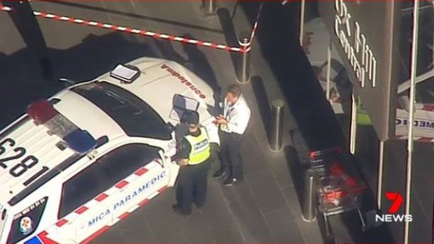 A teenager has been left fighting for life after he was stabbed at a Melbourne shopping centre.