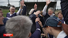 So many of us hit our adult years and give up playing the sports we loved as children but not these ladies. They may have gone grey, but they’re swingin’ and hittin’.