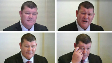 James Packer at the Crown inquiry on Tuesday.