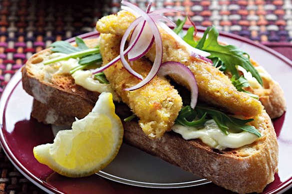 Jill Dupleix’s fish finger sandwich. 