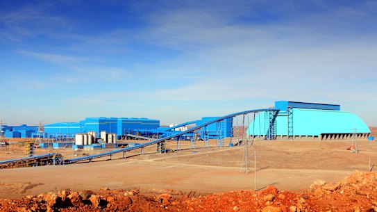Copper concentrator at Rio Tinto’s Oyu Tolgoi mine in Mongolia.