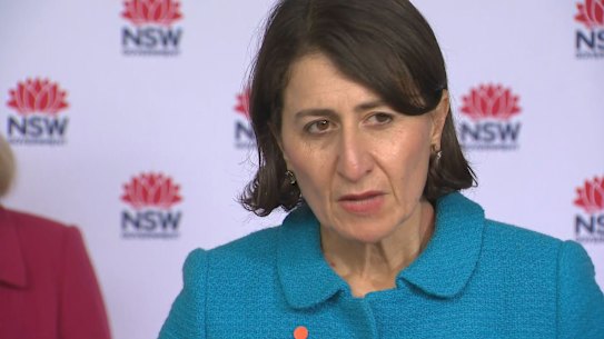 Gladys Berejiklian provides a COVID-19 update on Tuesday.