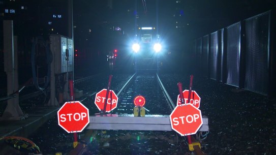 Train tunnels below Sydney Harbour 