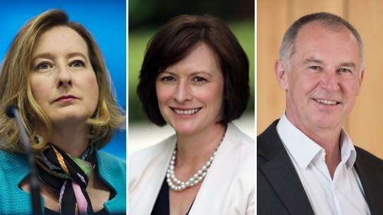 Canadian central banker Carolyn Wilkins, ANU economics professor Renee Fry-McKibbin and former senior Treasury official Gordon de Brouwer.