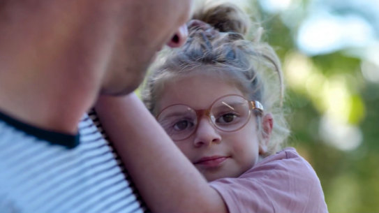 Joel and Sarah Hood’s five-year-old daughter Maeve lives with Leigh’s syndrome, a serious mitochondrial disease