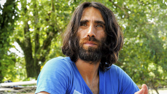 Refugee Behrouz Boochani arrived at Auckland Airport on Thursday evening.