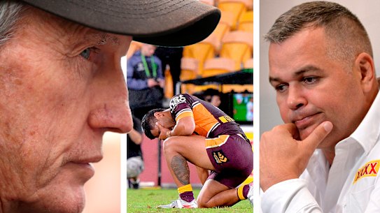 An angry Wayne Bennett has fired back at the Brisbane Broncos after chairman Karl Morris blamed the club's greatest coach for the mess Anthony Seibold now finds himself in.