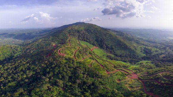 The Simandou mountains in Guinea contain high-grade iron ore.