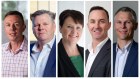 Senior OZ Minerals figures Matt Reed, Bryan Quinn, Debbie Morrow, Luke McFadyen and Travis Beinke (left to right) have been appointed to lead companies after the miner was acquired by BHP this year.
