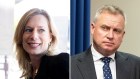Labor’s Rebecca White and the Liberals Jeremy Rockliff.