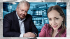 Billionaire Richard White and his former partner Christine Kontos.