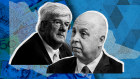 Economist Saul Eslake and Victorian Treasurer Tim Pallas.