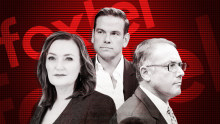 Foxtel’s main players: Chairwoman Siobhan McKenna, News Corp boss Lachlan Murdoch, and Foxtel CEO Patrick Delany.
