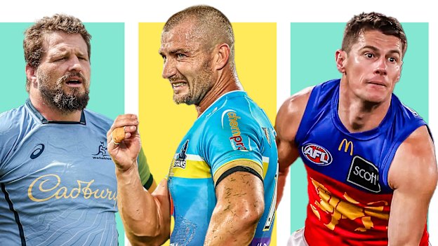 James Slipper, Kieran Foran and Dayne Zorko composite