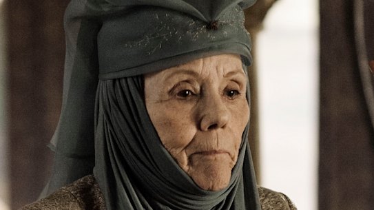 Diana Rigg as Lady Oleanna Tyrell in Game of Thrones.