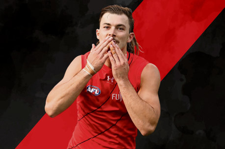 Ruckman Sam Draper’s competitiveness has set the tone for many of Essendon’s best performances this season.