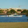 The across the Brisbane River from Bulimba to Teneriffe.