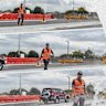 Joel Shackleton and Gerry McCrudden on the Monash Freeway upgrade before an ugly confrontation with a labour hire business owner.