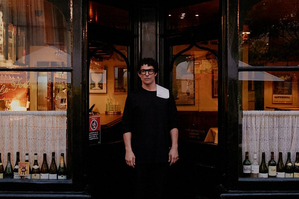 Anton Forte pictured outside his Le Foote restaurant in The Rocks, which has since been removed from The Good Food Guide.