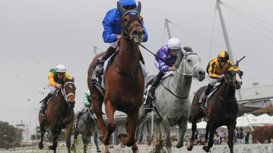 The Everest field completed by Godolphin's Home Of The Brave