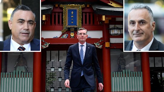 Dominic Perrottet, John Barilaro and John Sidoti.