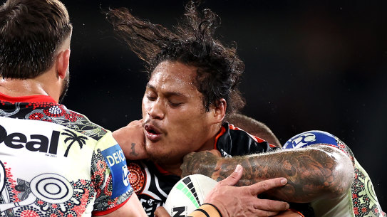 Luciano Leilua is on the move.