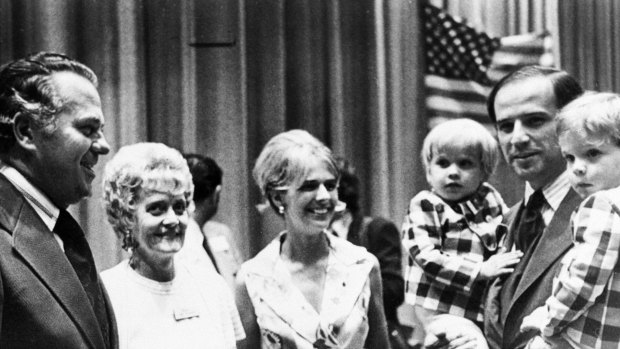 Joe Biden with his sons and his first wife, Neilia, in 1972, months before she died in a car crash.