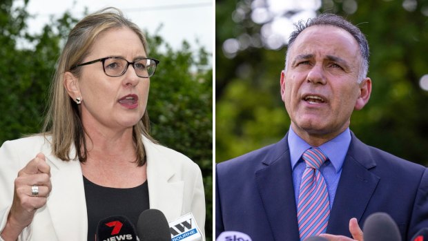 Victorian Premier Jacinta Allan and Opposition Leader John Pesutto.