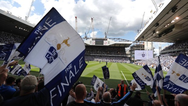 Gone: Spurs' last match at their former ground, against Manchester United in May last year.