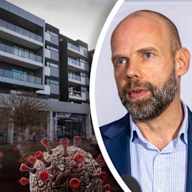 The Ariele Apartments and COVID commander Jeroen Weimar.