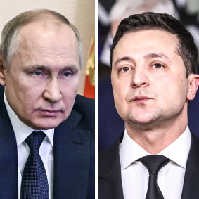 Russian President Vladimir Putin and Ukraine’s Volodymyr Zelensky.