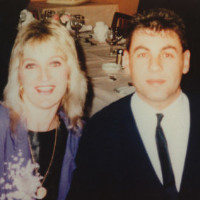 Wendy Peirce and Victor Peirce at a wedding reception in June 1987, 16 months before the fatal shooting of two police in Walsh Street.