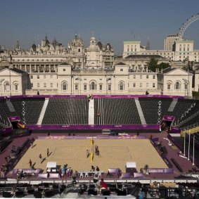 Beach volleyball in London in 2012.