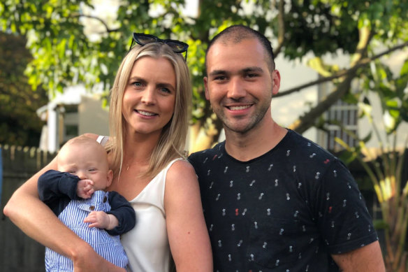 Margot and Joe Loh with their son Jack, who died in 2019. 