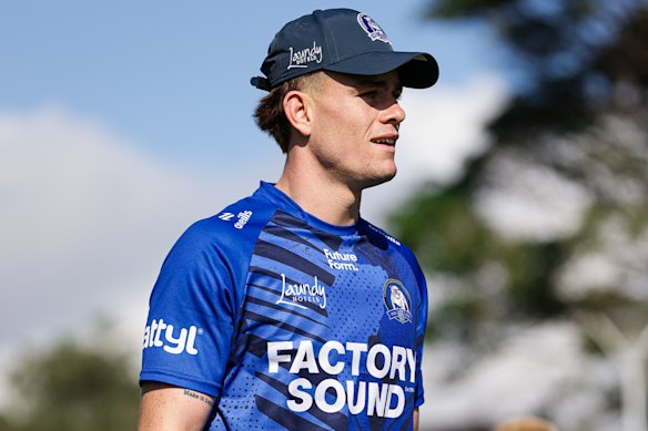 Lachlan Galvin trains with Canterbury at Belmore.