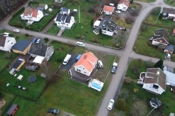 A home allegedly converted to an industrial amphetamine lab in the tiny Swedish village of Olshammer. 