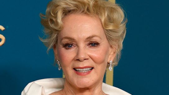 Jean Smart with her 2022 Emmy for Outstanding Lead Actress in a Comedy Series.