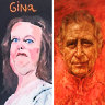 A tale of two portraits - Gina Rinehart and King Charles.