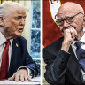 US President Donald Trump and Rupert Murdoch..
