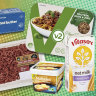Graphic showing various vegan and non-vegan items