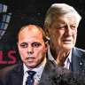 Businessman Leigh Clifford (right), who wanted to save the Melbourne Rebels, and Rugby Australia CEO Phil Waugh, who shut down the club in May.