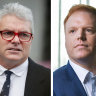 David McBride (left), who went to the ABC to expose alleged war crimes in Afghanistan, and Richard Boyle (right) who blew the whistle about wrongdoing at the Tax Office.