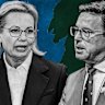Liberal leader Sussan Ley and David Littleproud of the Nationals.