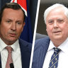 ‘Treacherous and traitorous’: McGowan uses parliament to blast Palmer