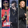 Kendrick Lamar, Snoop Dogg, Eminem, Dr Dre and Mary J Blige are performing at the Super Bowl halftime show on Monday.