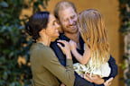 Harry and Meghan with Princess Lilibet on her fifth birthday