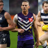 Composite Charlie Curnow, Nat Fyfe, Patrick Dangerfield 